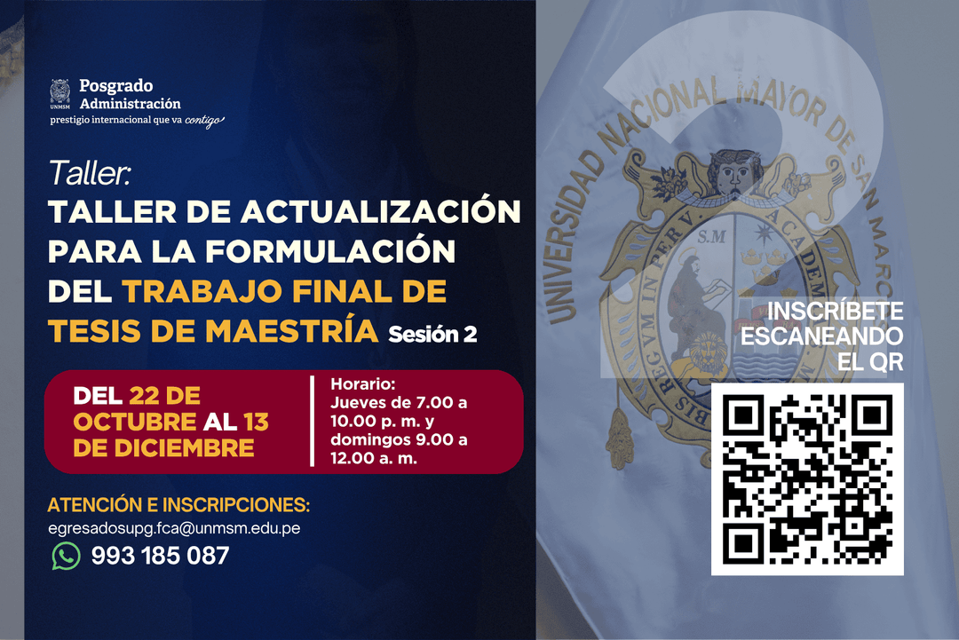 Taller: Actualización para la formulación del TRABAJO FINAL de tesis de maestría