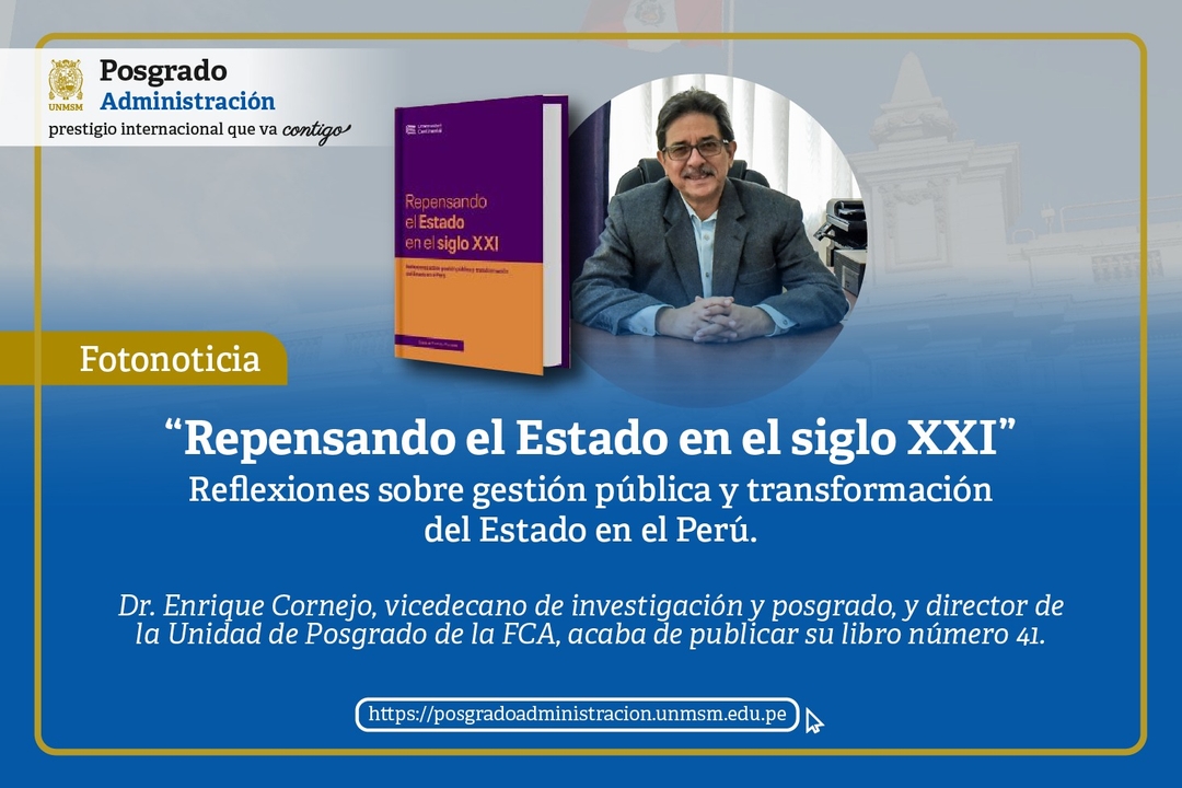 Enrique Cornejo presentó su libro sobre gestión pública y transformación del Estado
