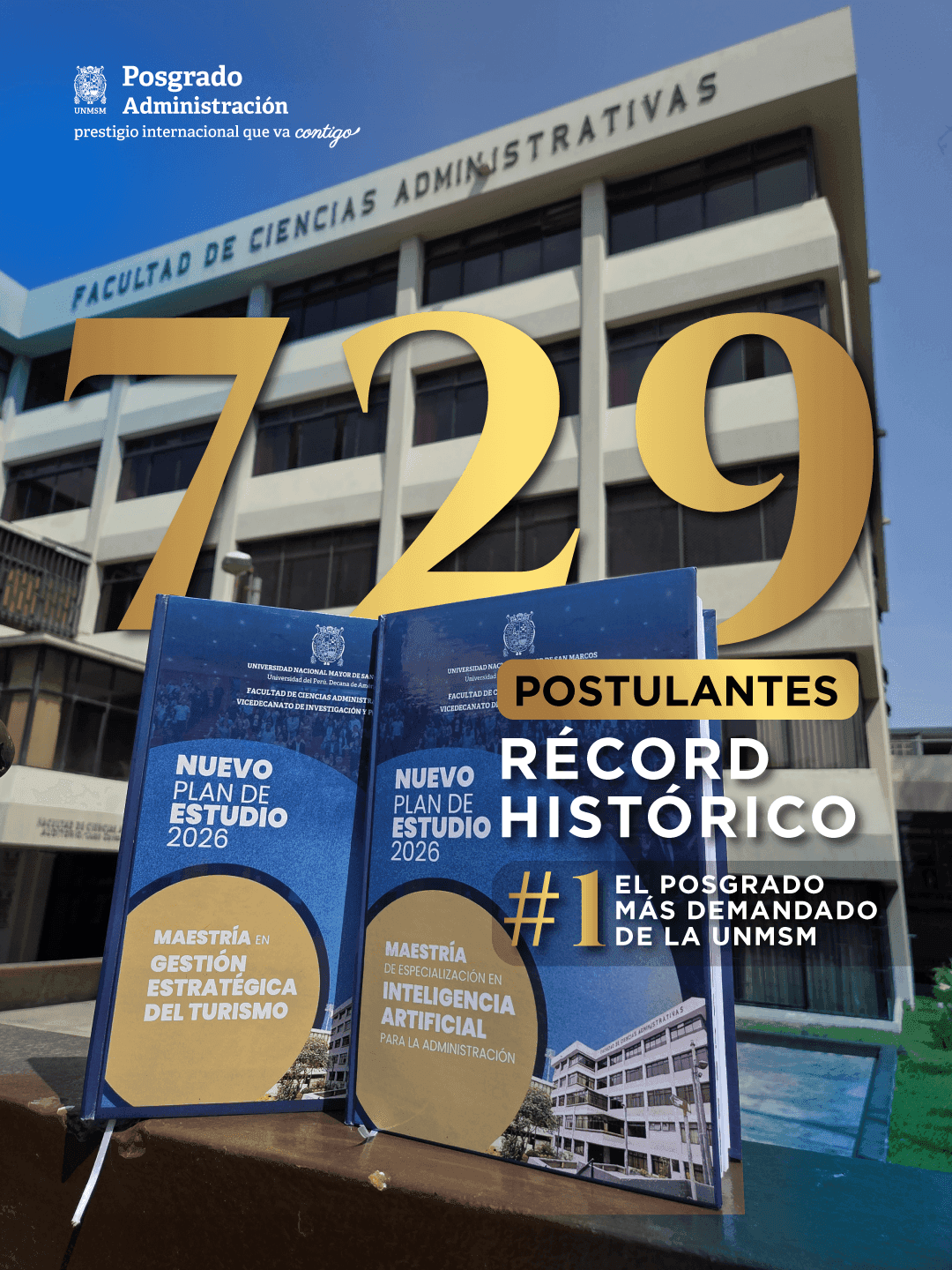 Récord histórico de postulantes UPG-FCA UNMSM