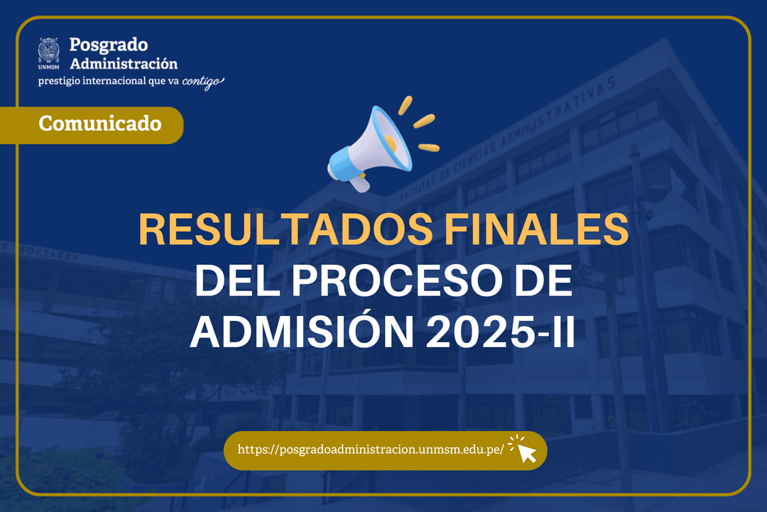 RESULTADOS FINALES del Proceso de Admisión 2025-II